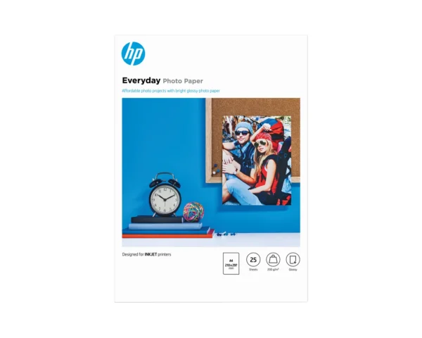 HP Гланцирана фотохартия Everyday, 200 г/m2, A4 (210 x 297 мм), 25 листа — Q5451A