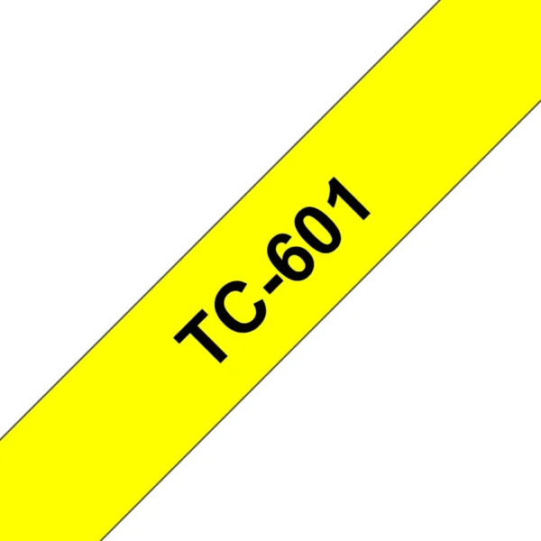 Brother TC-601 етикетна лента Черен на жълт фон — TC601