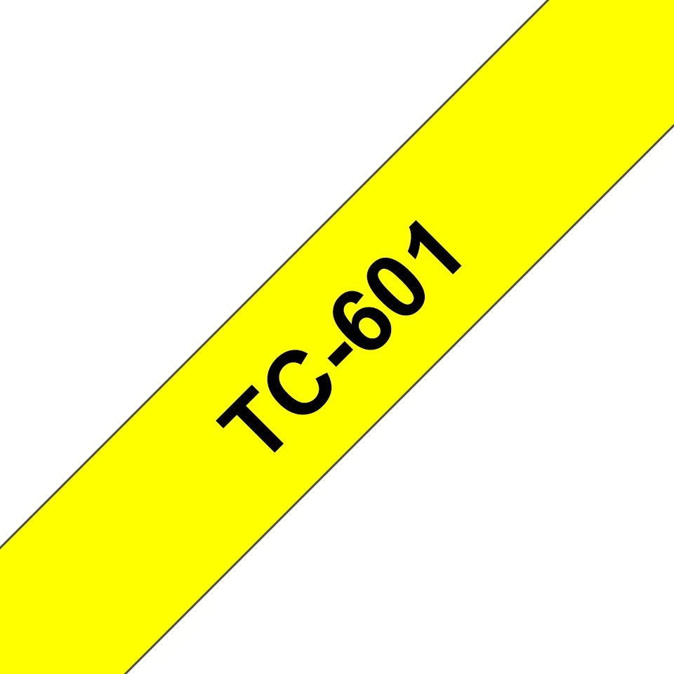 Brother TC-601 етикетна лента Черен на жълт фон — TC601 Brother TC-601 етикетна лента Черен на жълт фон — TC601