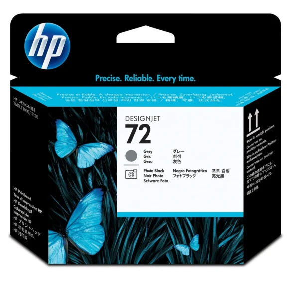 HP Печатащи глави 72, цвят сив и фотографско черно — C9380A