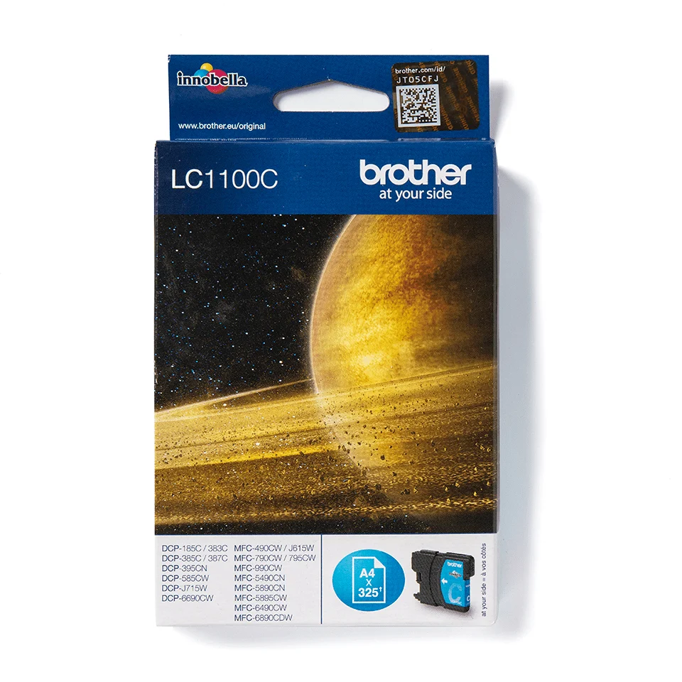 Brother LC1100C глава и патрон за мастиленоструен принтер 1 броя Оригинал Синьо-зелен