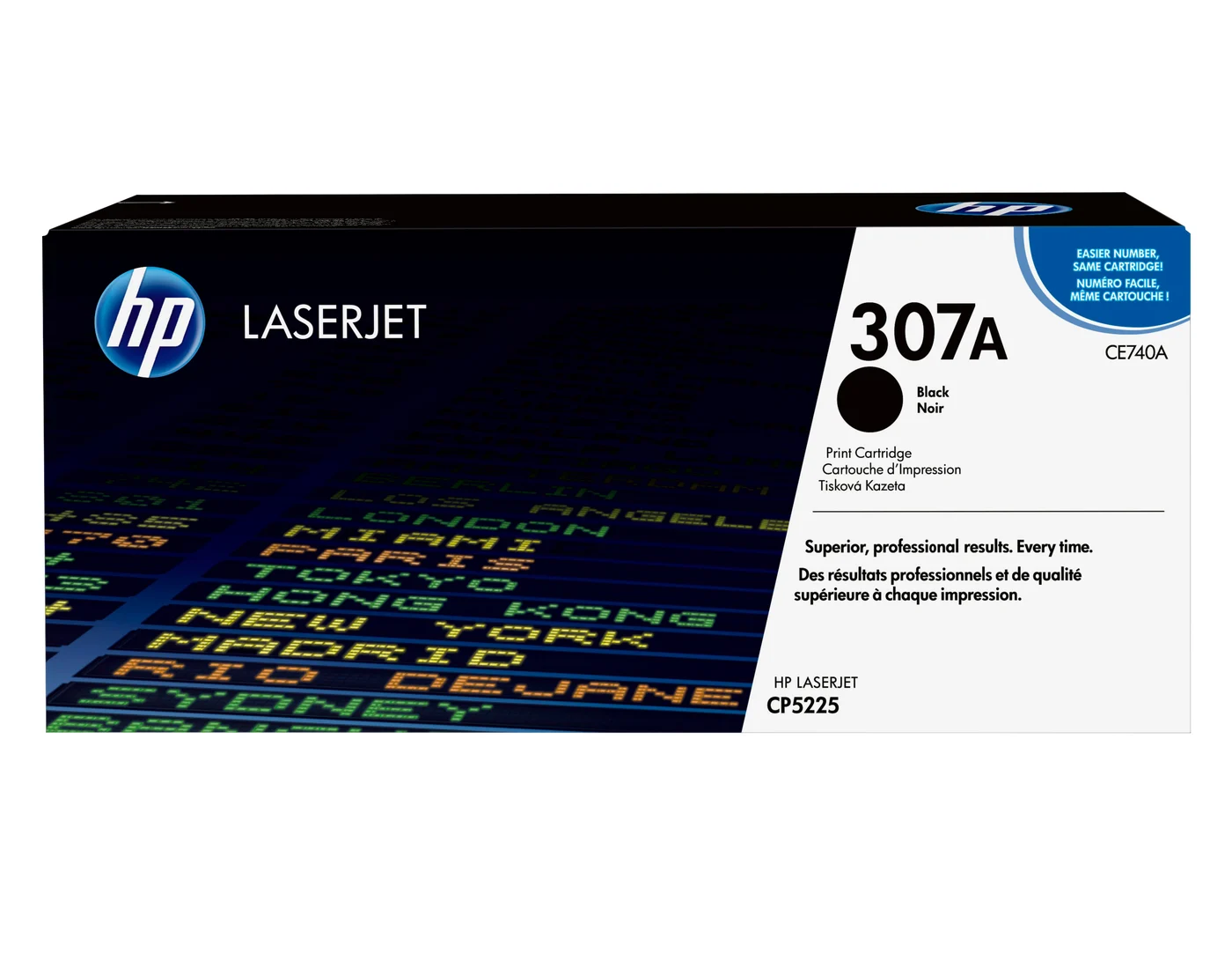 HP Оригинална тонер касета за LaserJet 307A, цвят черен — CE740A HP Оригинална тонер касета за LaserJet 307A, цвят черен — CE740A