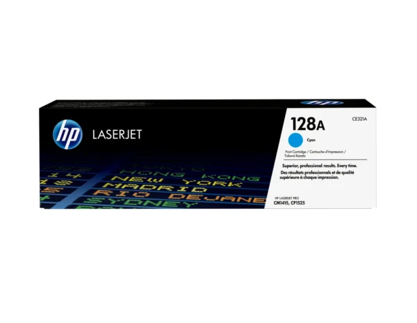 HP Оригинална тонер касета за LaserJet 128A, цвят циан — CE321A
