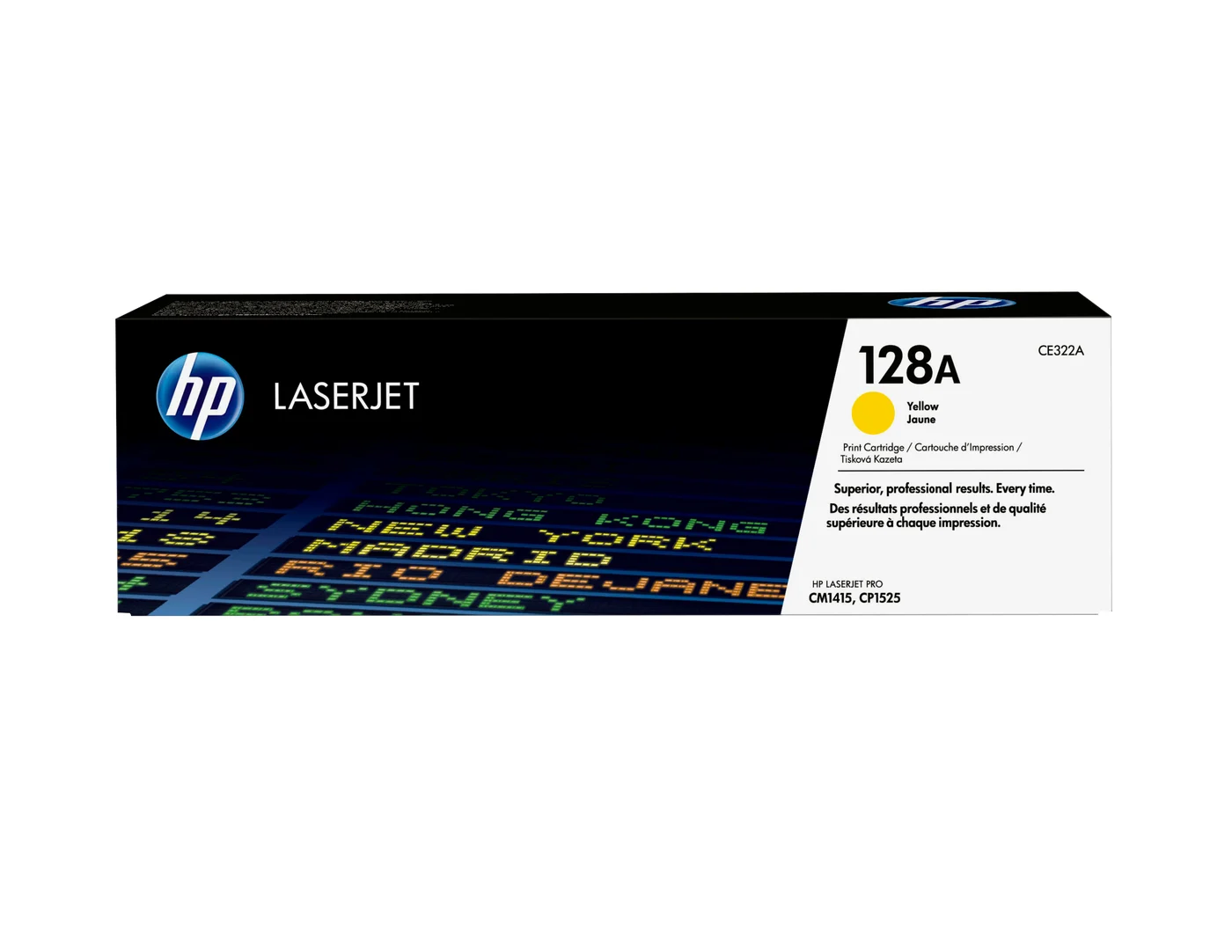 HP Оригинална тонер касета за LaserJet 128A, цвят жълт — CE322A