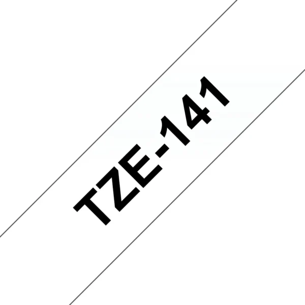 Brother TZE-141 етикетна лента Черен на прозрачен фон — TZE141