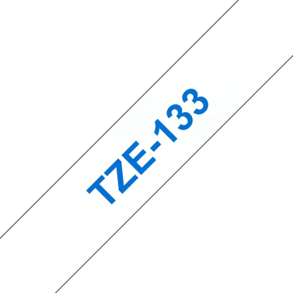 Brother TZE-133 етикетна лента Син на прозрачен фон — TZE133
