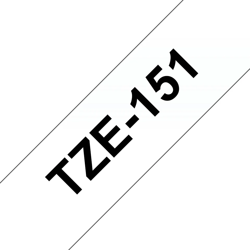 Brother TZE-151 етикетна лента Черен на прозрачен фон — TZE151 Brother TZE-151 етикетна лента Черен на прозрачен фон — TZE151