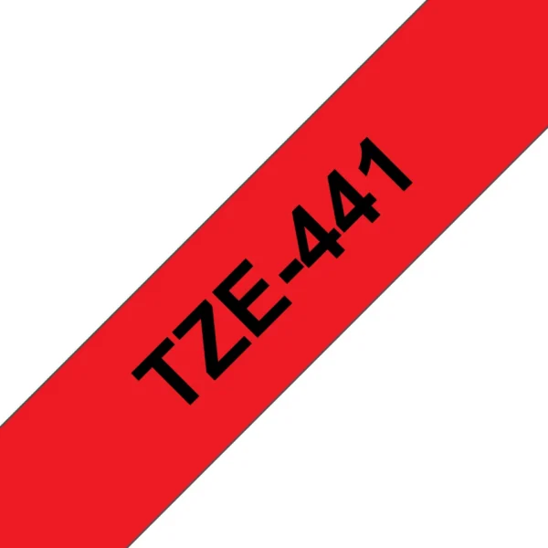 Brother TZE-441 етикетна лента Черен на червен фон — TZE441