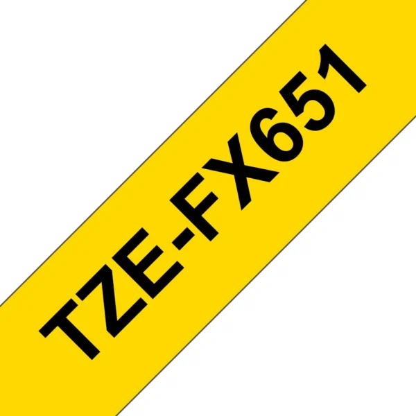 Brother TZE-FX651 етикетна лента Черен на жълт фон TZ — TZEFX651