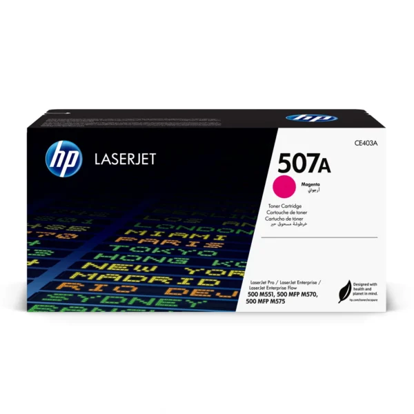 HP Оригинална тонер касета за LaserJet 507A, цвят магента — CE403A