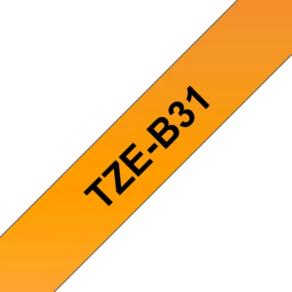 Brother TZE-B31 етикетна лента Черен върху флуоресцентно оранжев — TZEB31