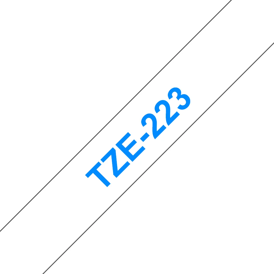 Brother TZE-223 етикетна лента Син на бял фон — TZE223 Brother TZE-223 етикетна лента Син на бял фон — TZE223