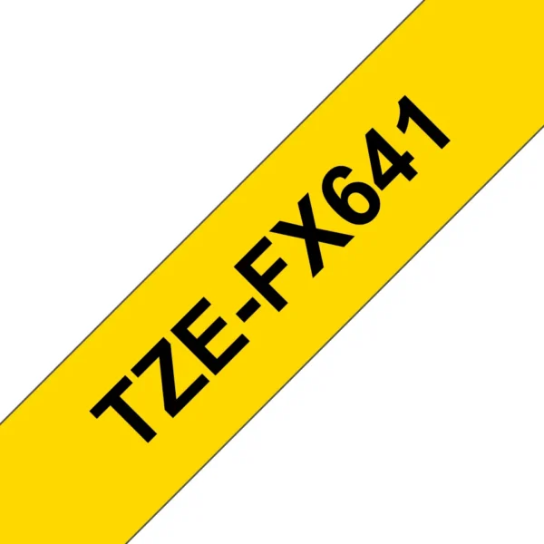 Brother TZE-FX641 етикетна лента Черен на жълт фон TZ — TZEFX641