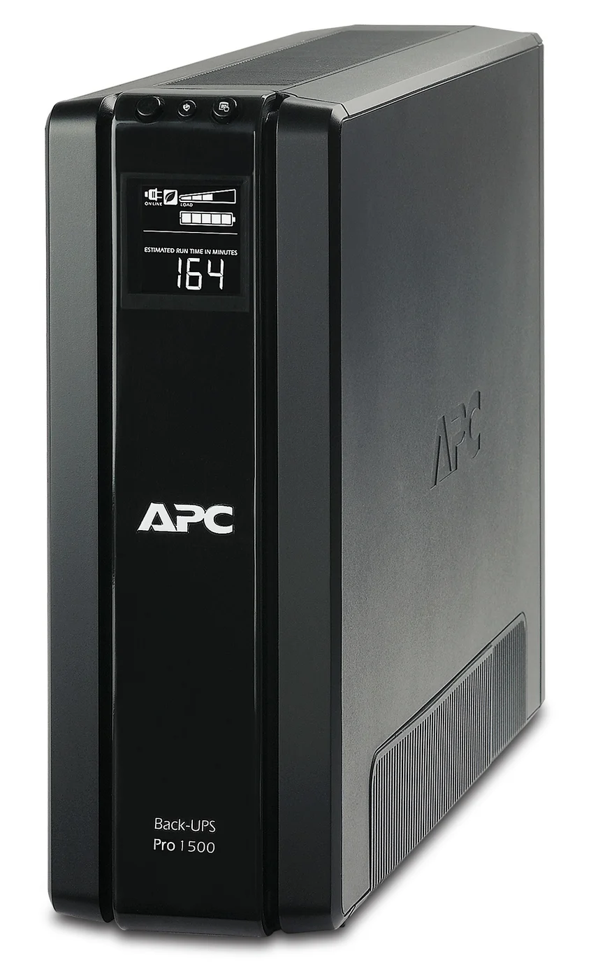 APC Back-UPS Pro непрекъсваемо токозахранващо устройство (UPS) Линия-интерактивен 1,5 мм² 865 W 6 Изход(и) за променлив ток — BR1500G-GR APC Back-UPS Pro непрекъсваемо токозахранващо устройство (UPS) Линия-интерактивен 1,5 мм² 865 W 6 Изход(и) за променлив ток — BR1500G-GR