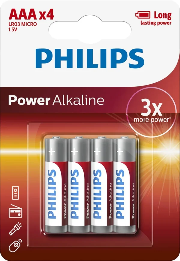 Philips Power Alkaline LR03P4B/10 батерия за домакински уред Еднократна батерия Алкална
