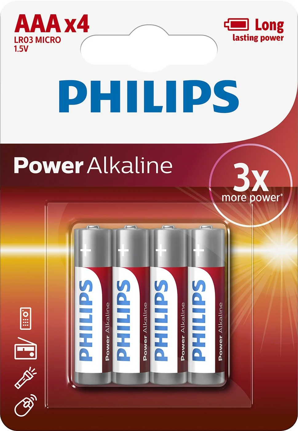 Philips Power Alkaline LR03P4B/10 батерия за домакински уред Еднократна батерия Алкална