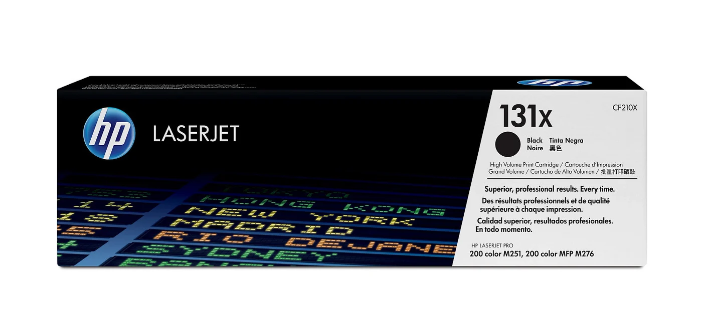 HP Оригинална тонер касета с голям капацитет за LaserJet 131X, цвят черен — CF210X