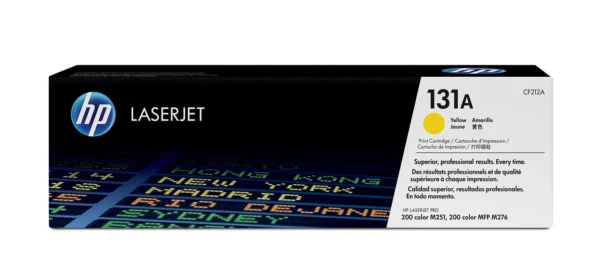 HP Оригинална тонер касета за LaserJet 131A, цвят жълт — CF212A