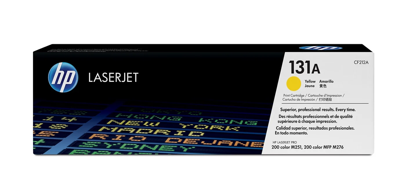 HP Оригинална тонер касета за LaserJet 131A, цвят жълт — CF212A