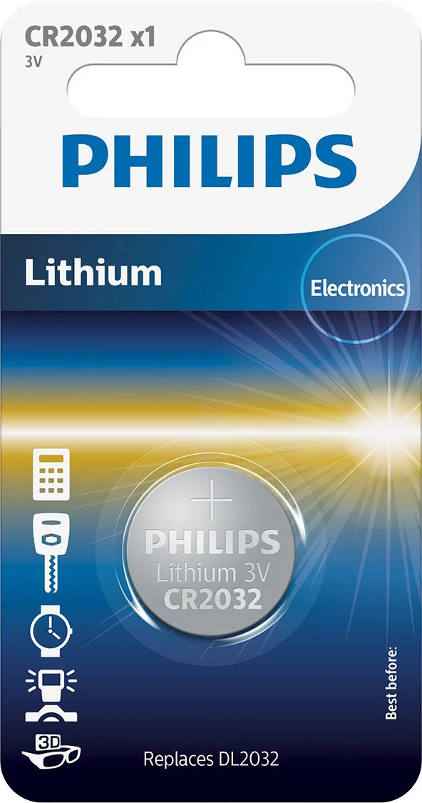 Philips Minicells Батерия тип "копче" CR2032/01B