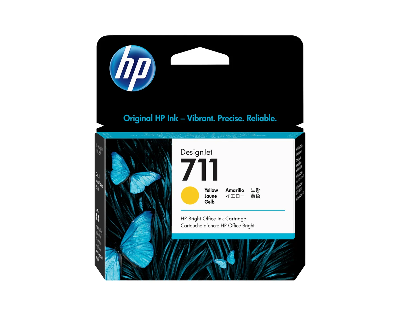 HP Касета с мастило цвят жълт 711, 29 мл — CZ132A
