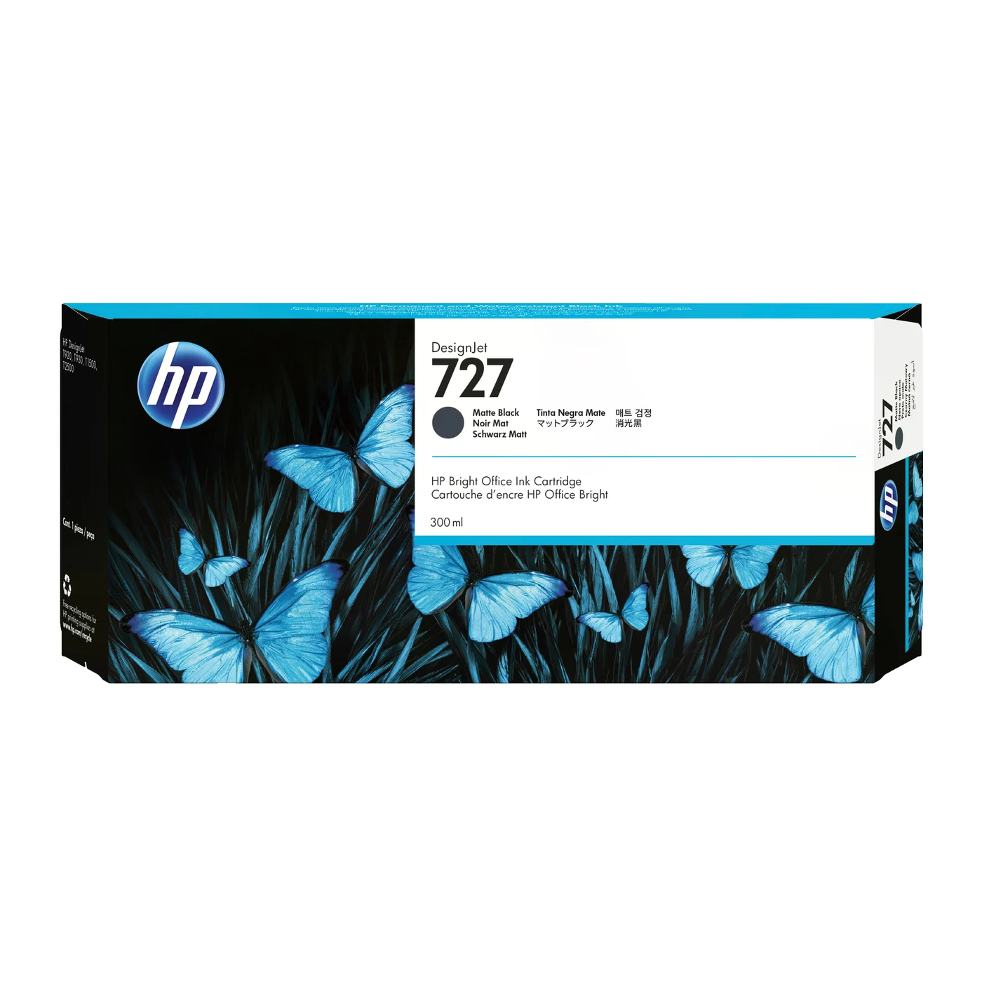 HP 727 300-ml Matte Black DesignJet Ink Cartridge — C1Q12A HP 727 300-ml Matte Black DesignJet Ink Cartridge — C1Q12A