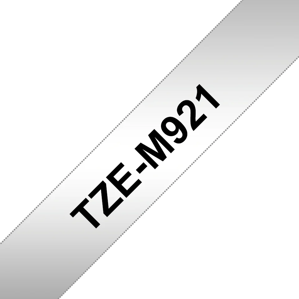 Brother TZE-M921 етикетна лента Черен върху металик — TZEM921