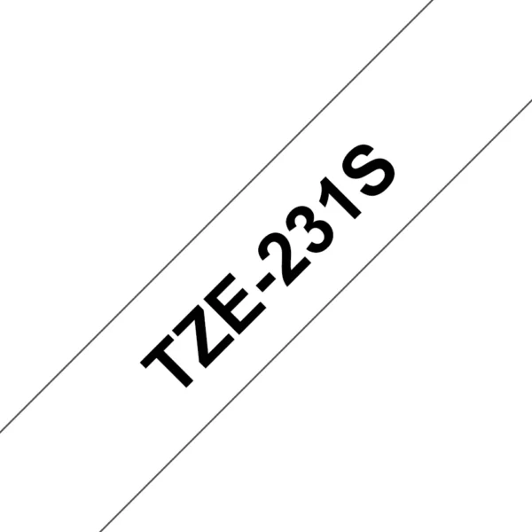 Brother TZE231S етикетна лента Черен на бял фон TZe — TZE231S2