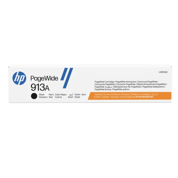 HP Оригинална касета 913A за PageWide, черна — L0R95AE