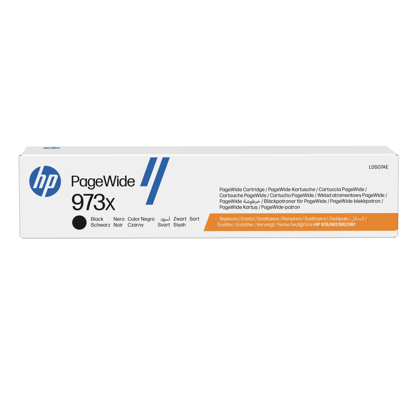 HP Оригинална касета с голяма производителност 973X за PageWide, черна — L0S07AE