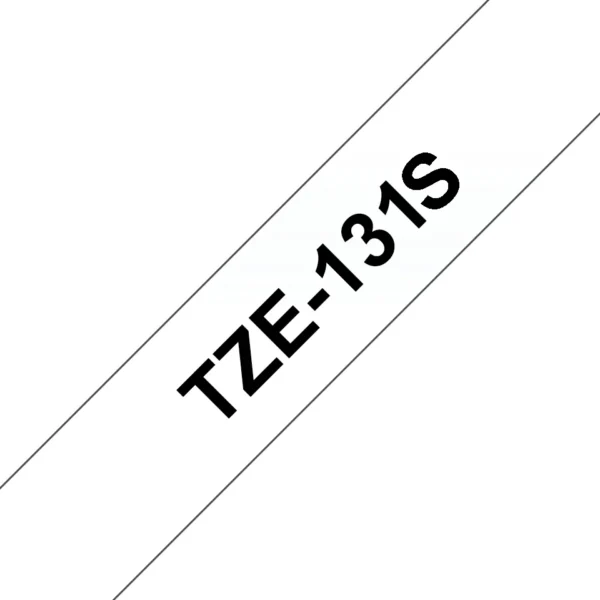 Brother TZE131S етикетна лента Черен на прозрачен фон TZe