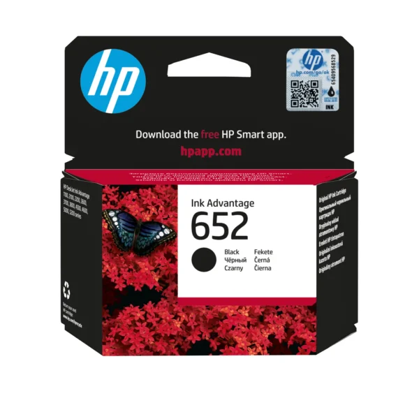 HP 652 Black Original Ink Advantage Cartridge — F6V25AE#BHK