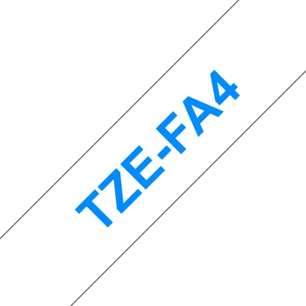 Brother TZE-FA4 етикетна лента Син на бял фон — TZEFA4