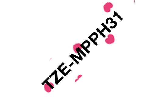 Brother TZE-MPPH31 етикетна лента Черен върху розов — TZEMPPH31
