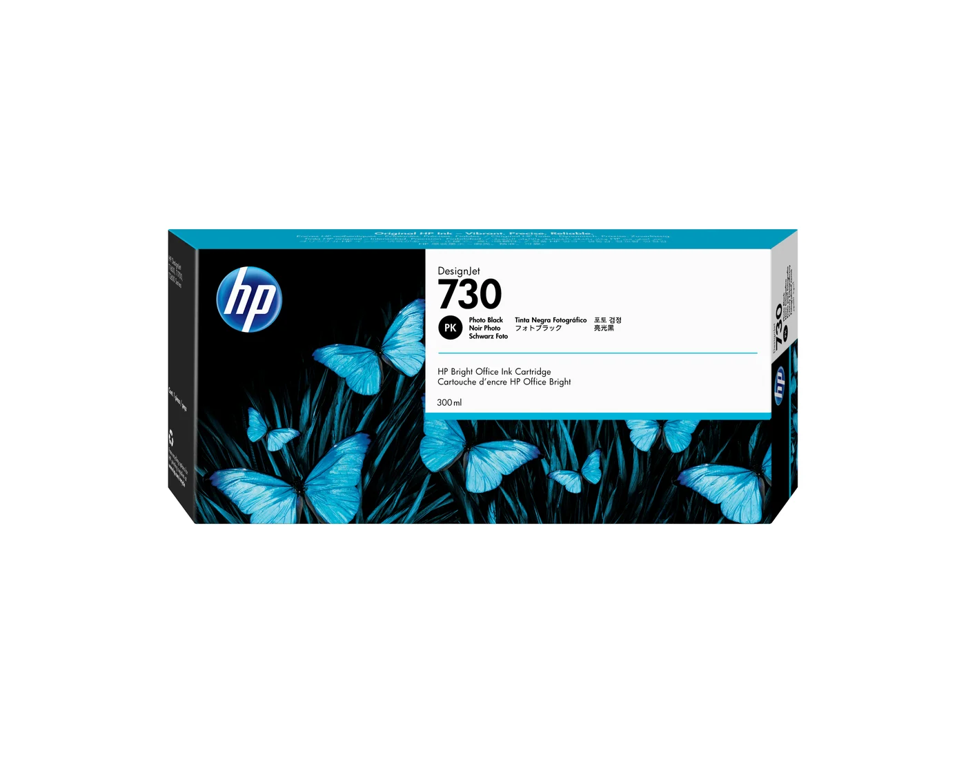HP 730 300-ml Photo Black DesignJet Ink Cartridge — P2V73A