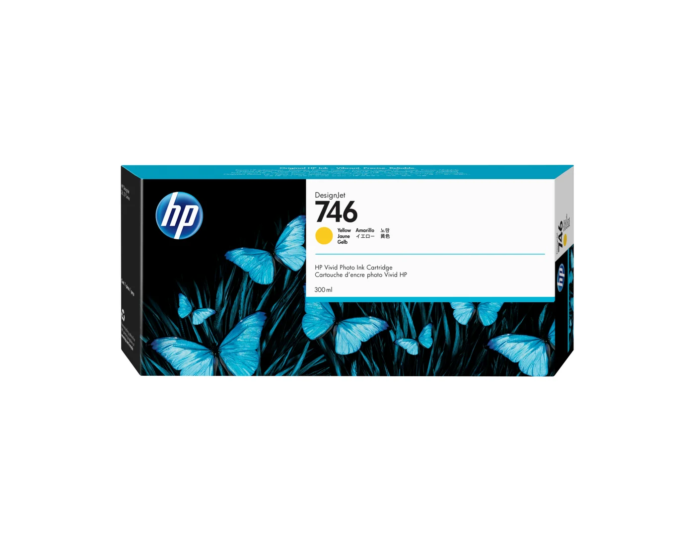 HP 746 300-ml Yellow DesignJet Ink Cartridge — P2V79A