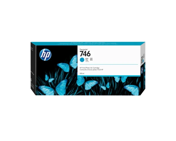 HP 746 300-ml Cyan DesignJet Ink Cartridge — P2V80A