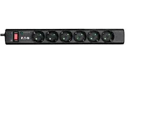 Eaton PS6D предпазител от пренапрежение Черен, Бяла 6 Изход(и) за променлив ток 220 - 250 V 1 м