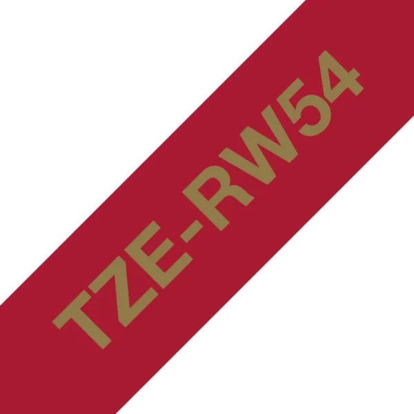 Brother TZE-RW54 етикетна лента Златен върху червен — TZERW54