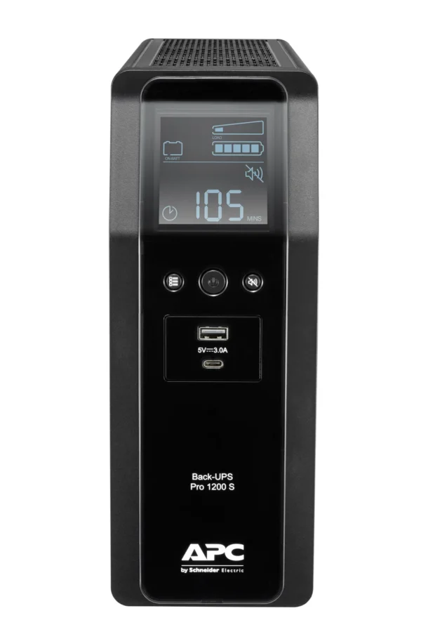 APC BACK UPS PRO BR 1200VA непрекъсваемо токозахранващо устройство (UPS) Линия-интерактивен 1,2 мм² 720 W 8 Изход(и) за променлив ток — BR1200SI