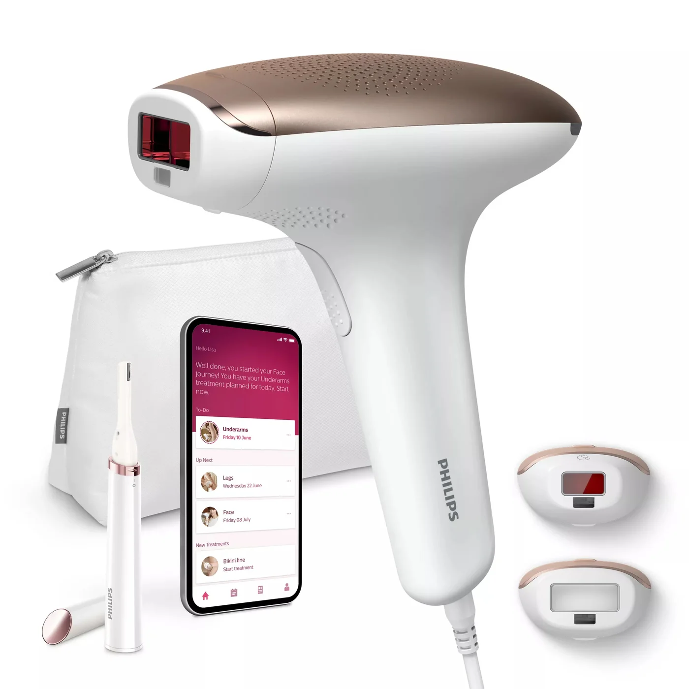 Philips Lumea Advanced BRI921/00 Фотоепилатор Интензивна импулсна светлина (ИИС) Розов, Бяла