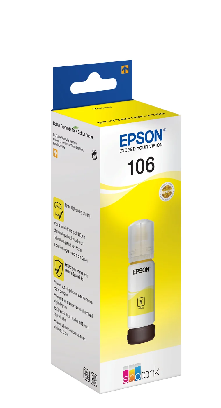 Epson 106 EcoTank Yellow Ink Bottle — C13T00R440