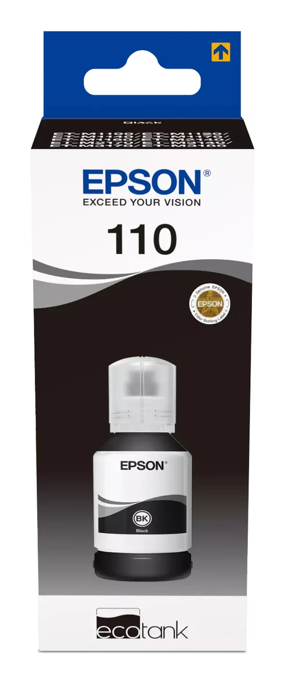 Epson 110 EcoTank Pigment black ink bottle — C13T03P14A