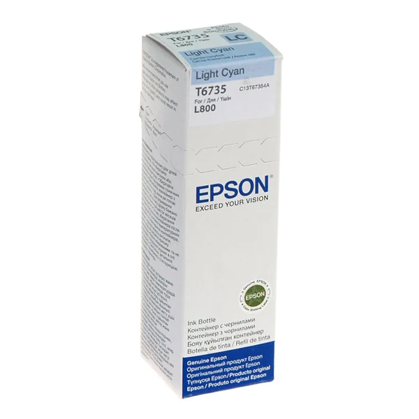 Epson T6735 Light Cyan ink bottle 70ml — C13T67354A