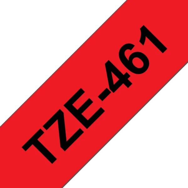 Brother TZE-461 етикетна лента Черен на червен фон — TZE461