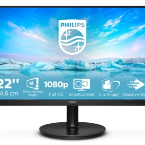 Philips V Line 221V8A/00 компютърен монитор 54,6 см (21.5") 1920 x 1080 пиксела Full HD LED Черен
