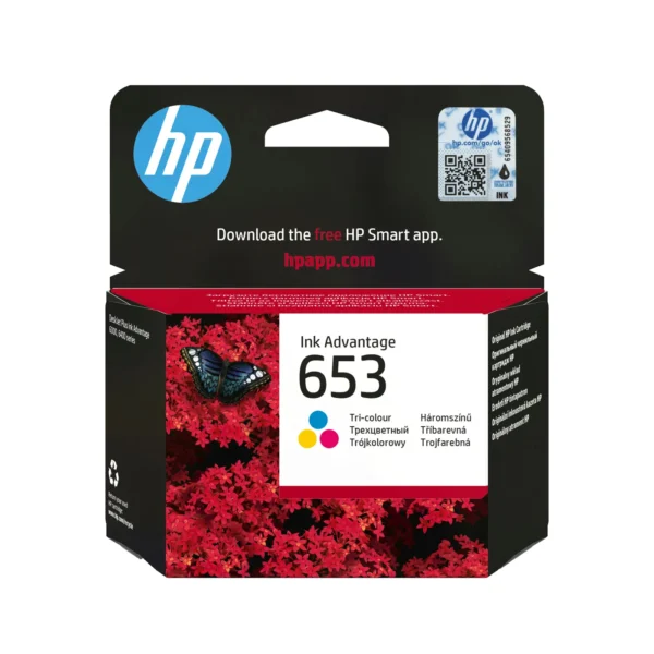 HP Оригинална касета с мастило Advantage 653, три цвята — 3YM74AE#BHK