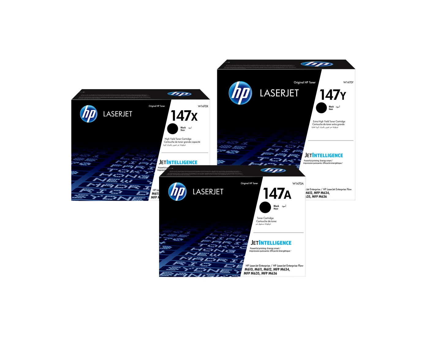 HP LaserJet Оригинална тонер касета с голям капацитет 147X , черно — W1470X