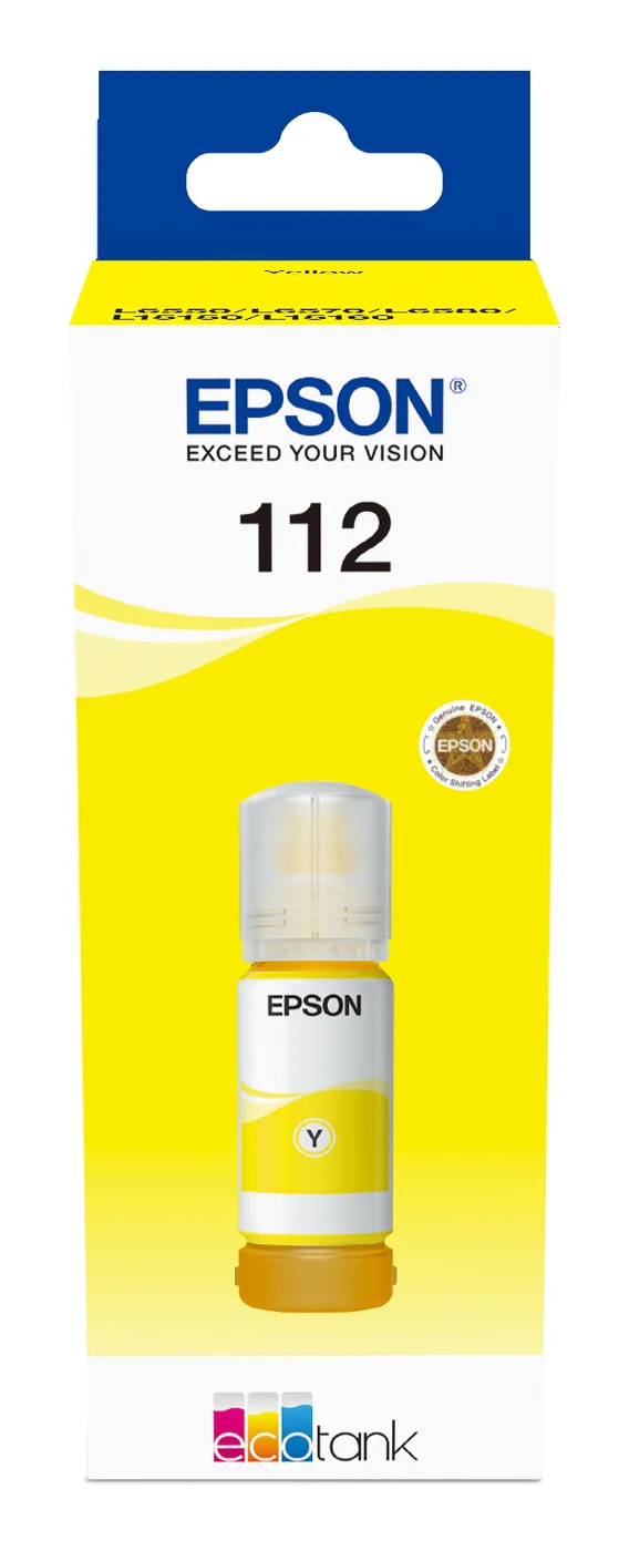 Epson 112 EcoTank Pigment Yellow ink bottle — C13T06C44A