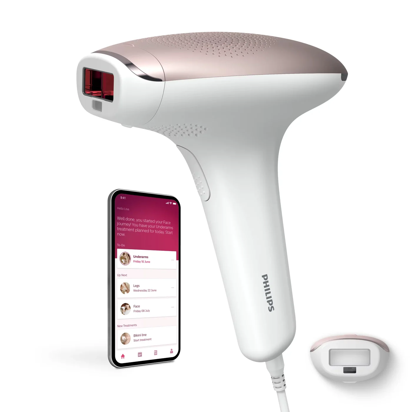 Комплект 2 бр. — Philips Lumea Advanced SC1994/00 Фотоепилатор Интензивна импулсна светлина (ИИС) Розов, Бяла — SC1994/00X2